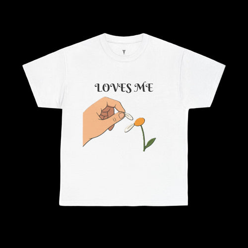 Loves Me/Loves Me Not Tee — Daisy Petal Picking Graphic T-Shirt