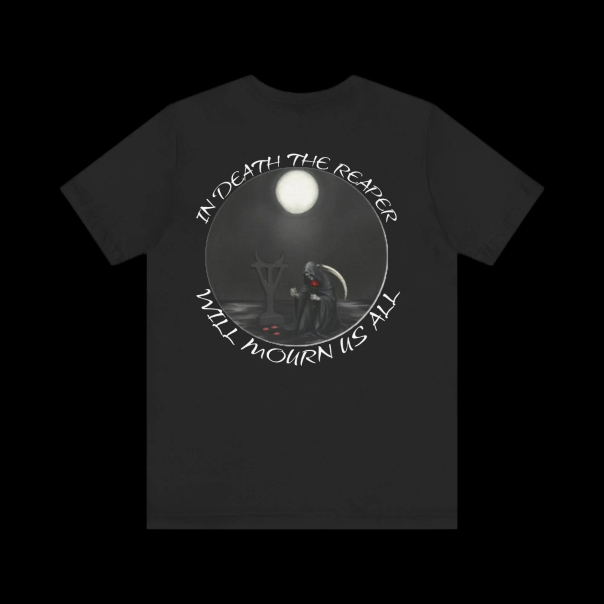 Vile Threads Grim Reaper With Rose Grahpic T-shirt