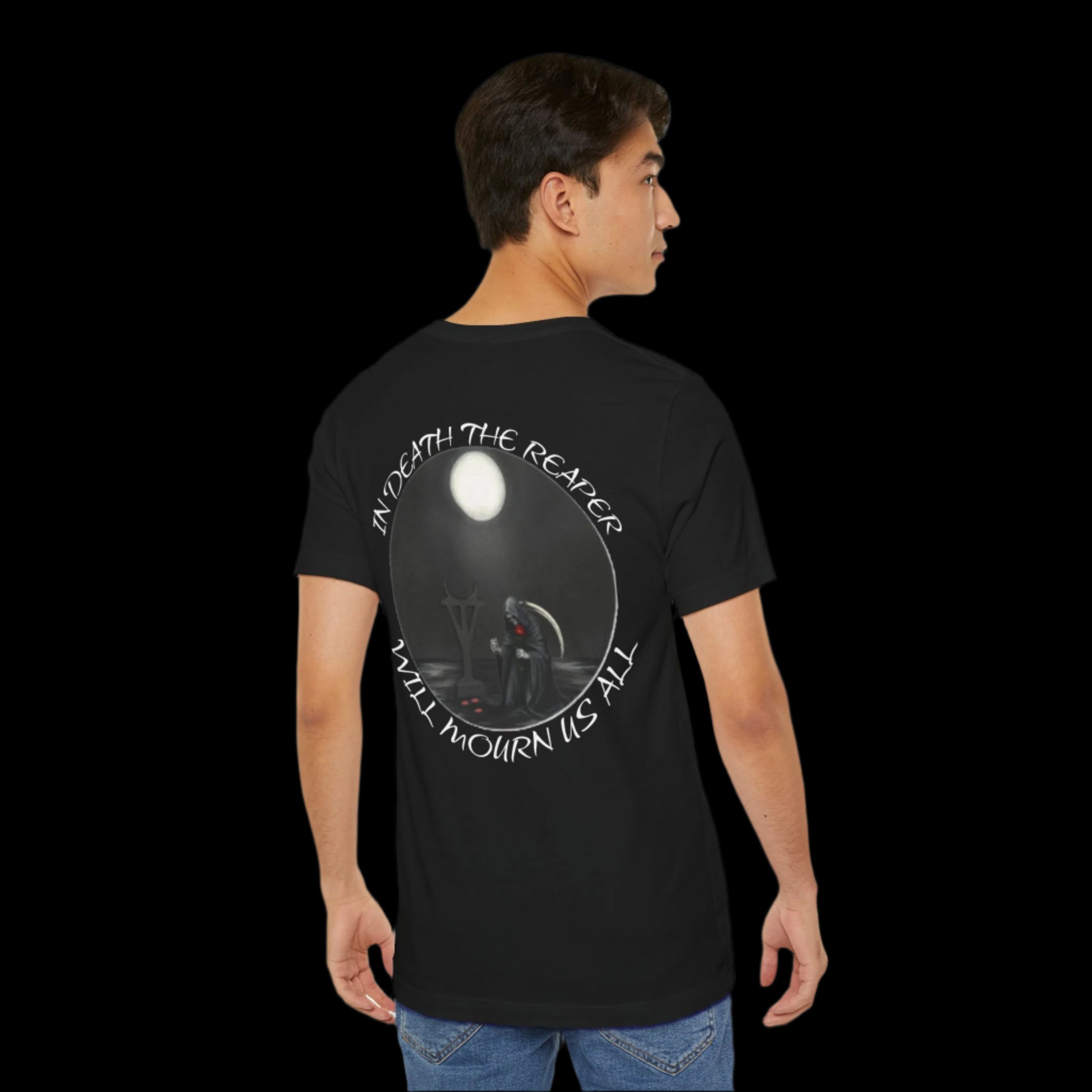 Vile Threads Grim Reaper With Rose Grahpic T-shirt