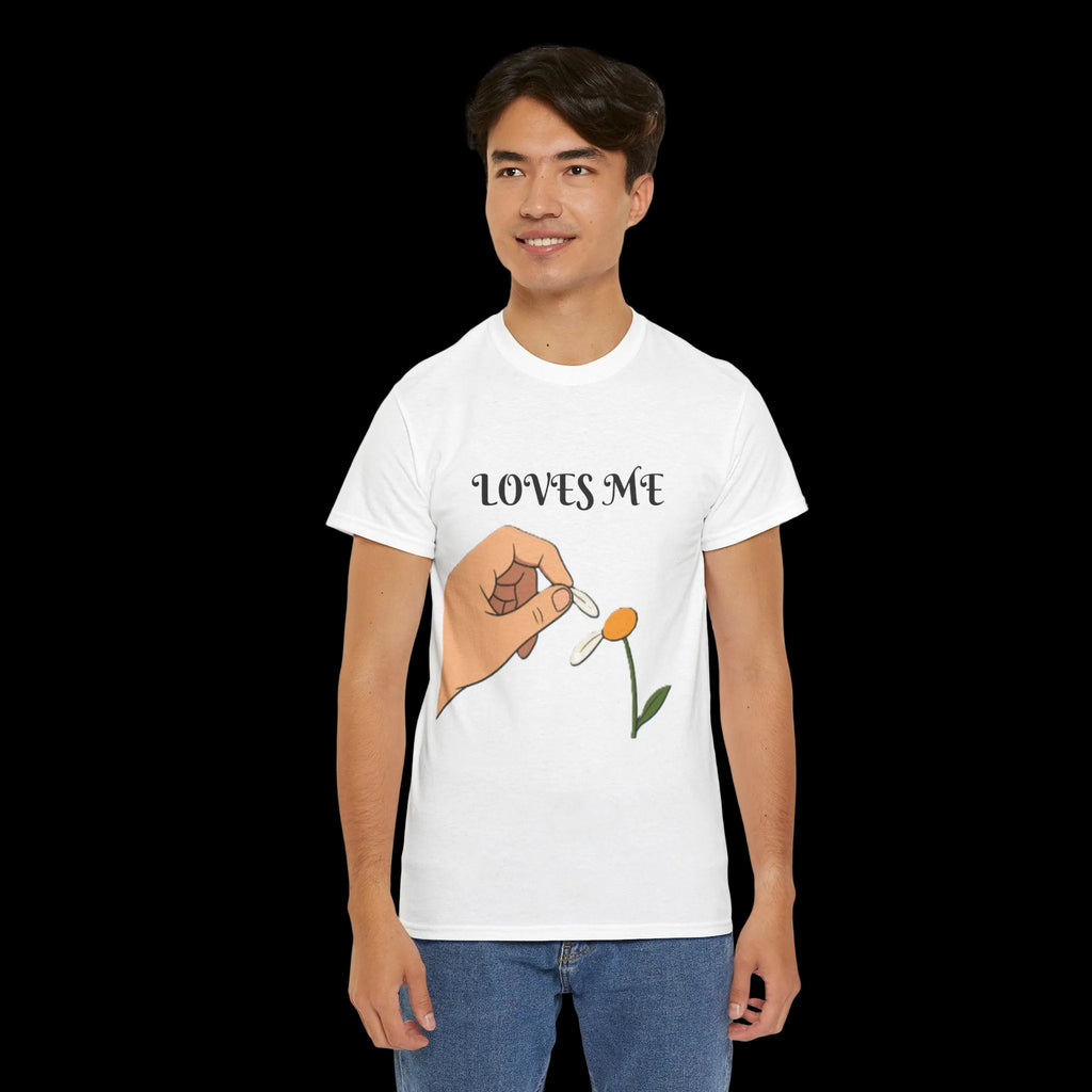 Loves Me/Loves Me Not Tee — Daisy Petal Picking Graphic T-Shirt