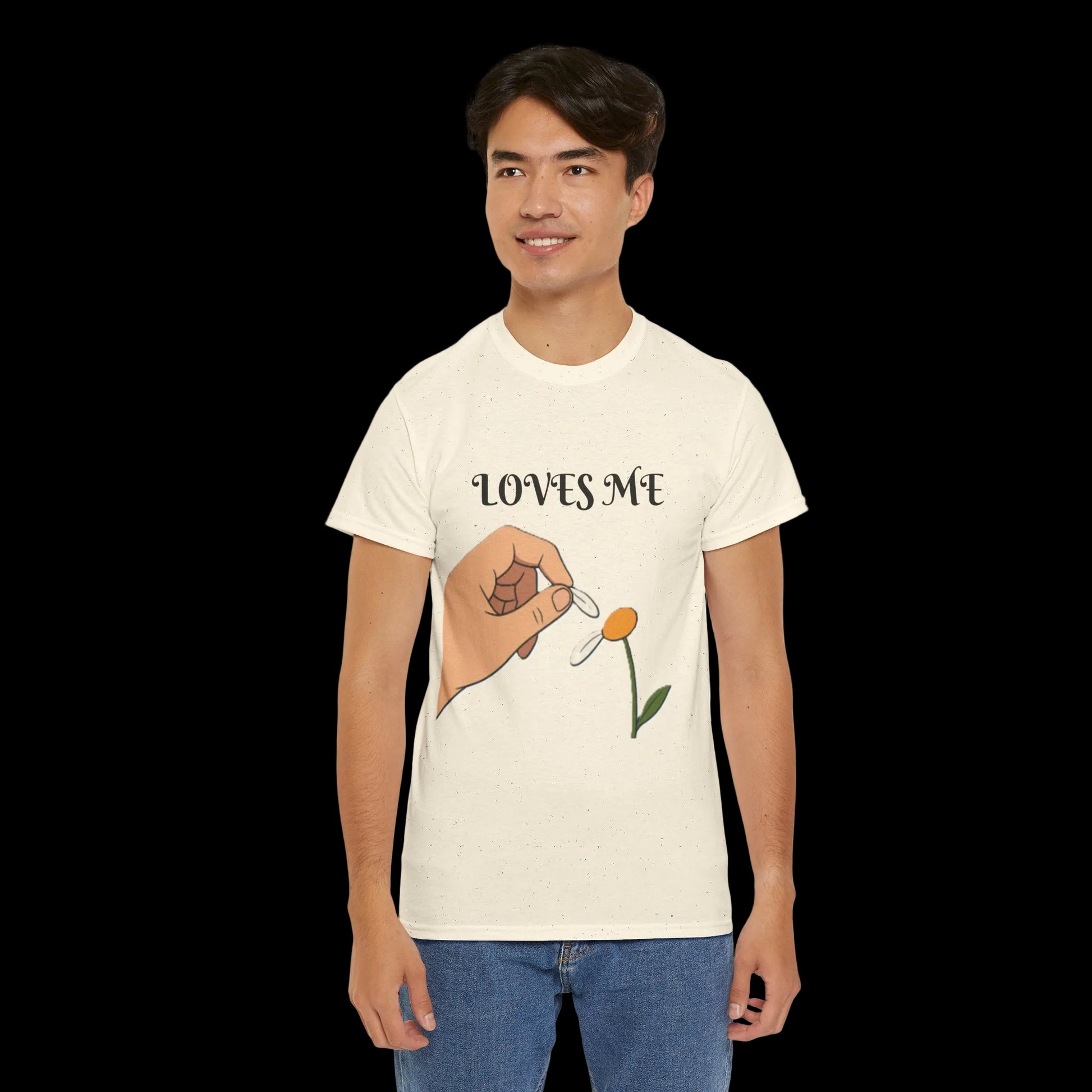 Loves Me/Loves Me Not Tee — Daisy Petal Picking Graphic T-Shirt