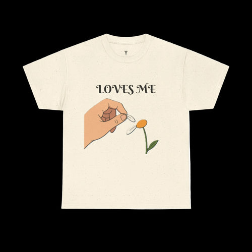 Loves Me/Loves Me Not Tee — Daisy Petal Picking Graphic T-Shirt