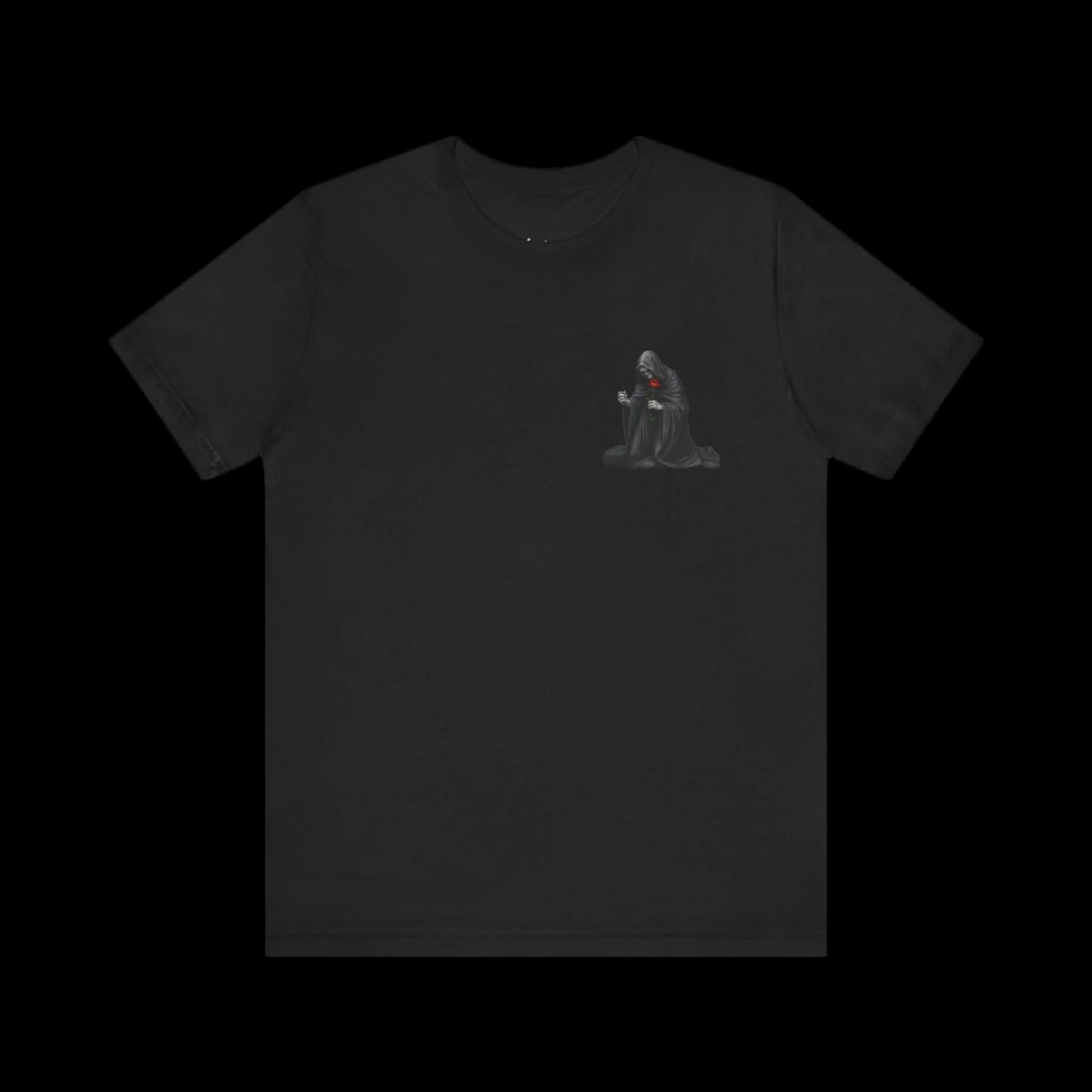 Vile Threads Grim Reaper With Rose Grahpic T-shirt